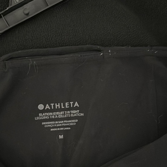 Black Athleta Leggings with White Floral Design (5) - Picture 3 of 3